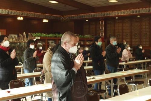 資深德籍老信徒Asal來寺參加敬老活動 李俊龍攝