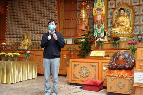 青年趙大為感謝大師的智慧語錄，讓他體會「享有」的美好，特別體會到「人要的」是「眾生」需要，而非「我」要的