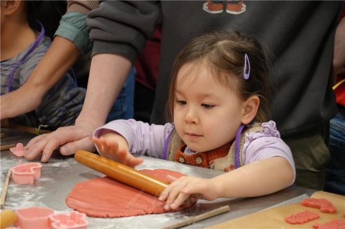 菩提園小朋友親手擀麵